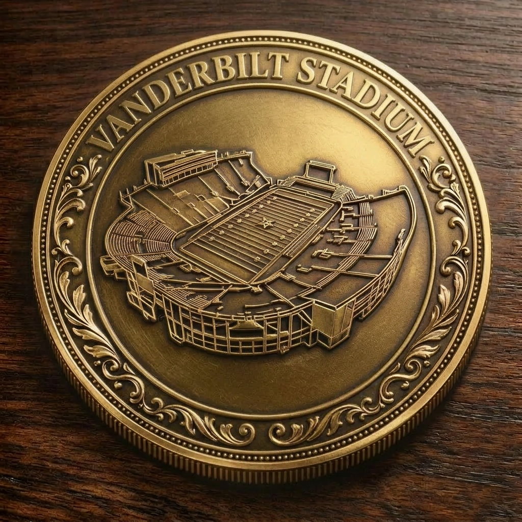 Custom Stadium Commemorative Coin Vanderbilt Stadium - Vanderbilt Commodores football, College Football Commemorative Coin