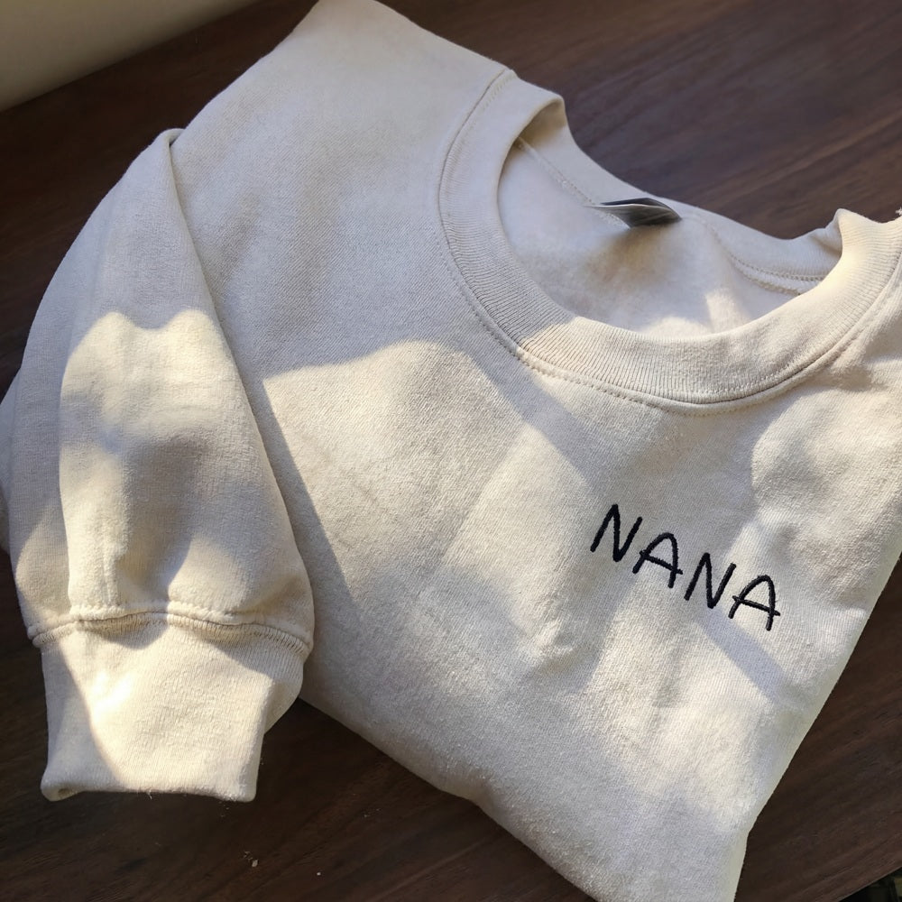Custom Handwritten Message Embroidered Sweatshirt | gifts for mama,mom,nana,mimi,grandma | Mother's Day Gift