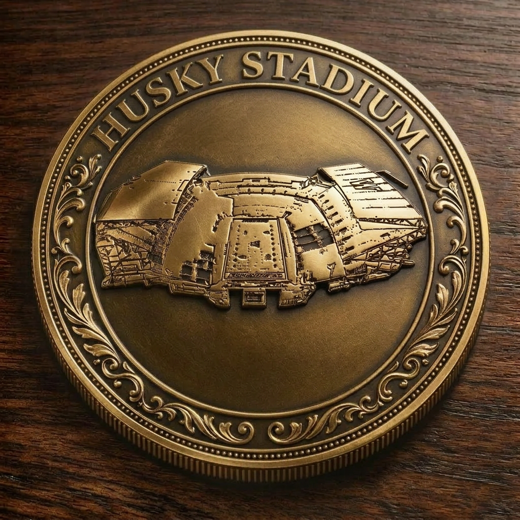 Custom Stadium Commemorative Coin Husky Stadium - Washington Huskies football, College Football Commemorative Coin