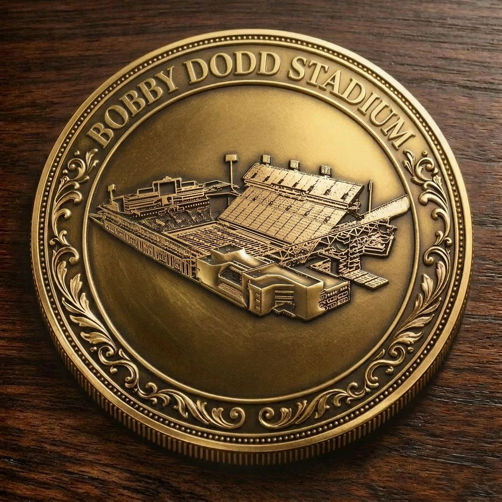 Custom Stadium Commemorative Coin Bobby Dodd Stadium - Georgia Tech Yellow Jackets football, College Football Commemorative Coin