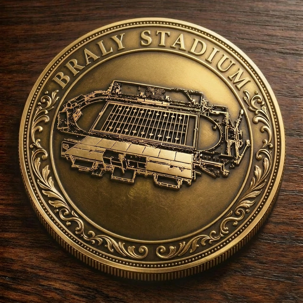 Custom Stadium Commemorative Coin Braly Stadium - North Alabama Lions football, College Football Commemorative Coin