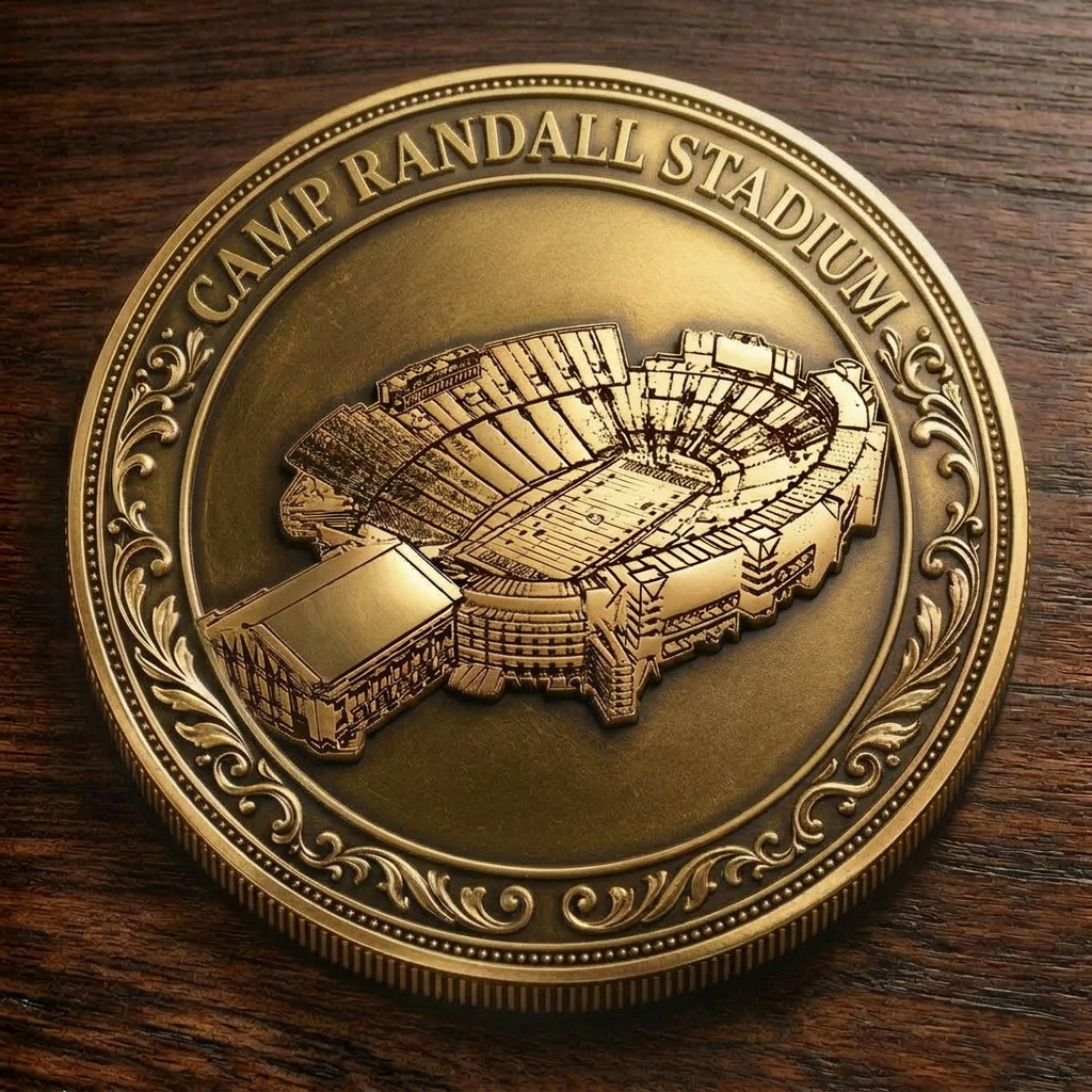 Custom Stadium Commemorative Coin Camp Randall Stadium - Wisconsin Badgers football, College Football Commemorative Coin