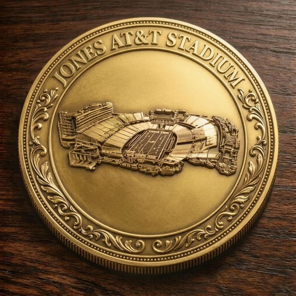 Custom Stadium Commemorative Coin Jones AT&T Stadium - Texas Tech Red Raiders football, College Football Commemorative Coin