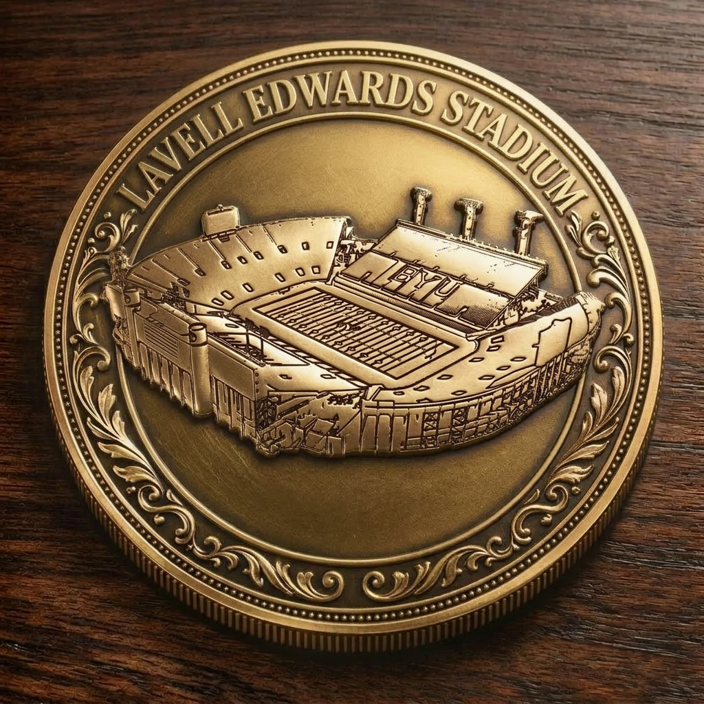 Custom Stadium Commemorative Coin LaVell Edwards Stadium - BYU Cougars football, College Football Commemorative Coin