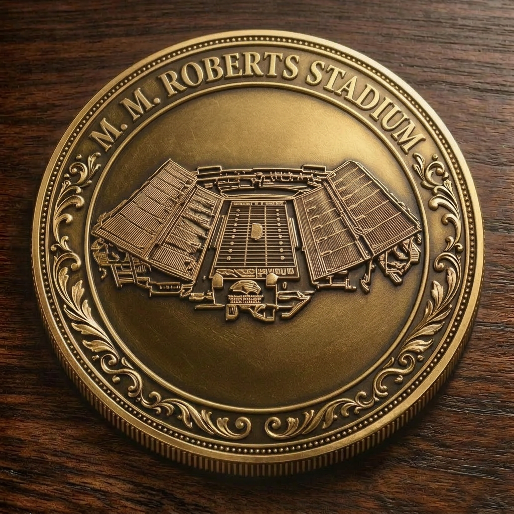 Custom Stadium Commemorative Coin M. M. Roberts Stadium - Southern Miss Golden Eagles football, College Football Commemorative Coin