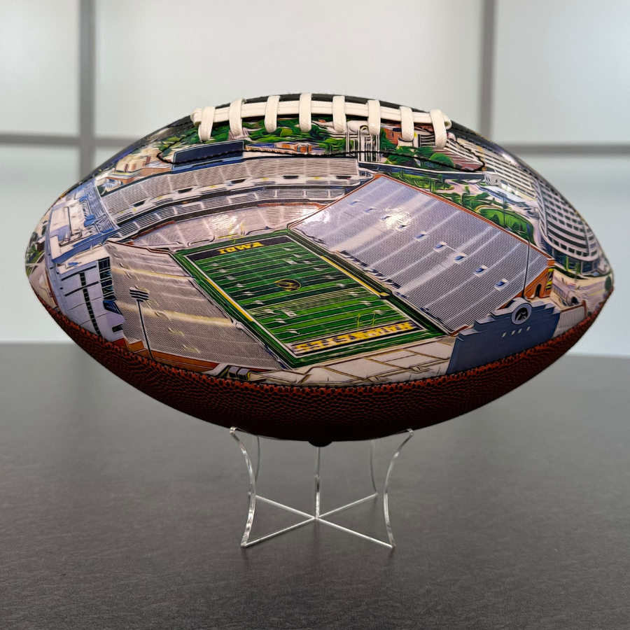 Kinnick Stadium Football University Series(2023) | Custom Footballs for a College Football Fan