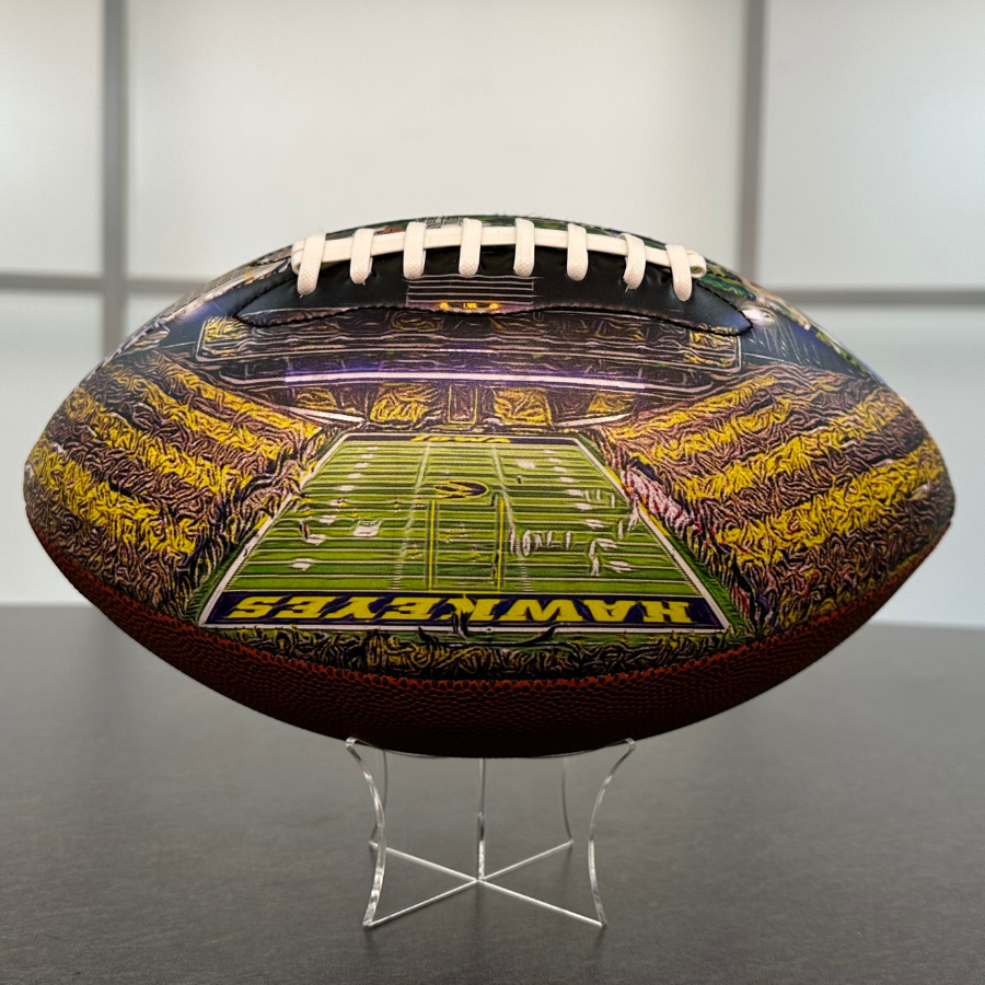 Kinnick Stadium Football University Series(2023) | Custom Footballs for a College Football Fan