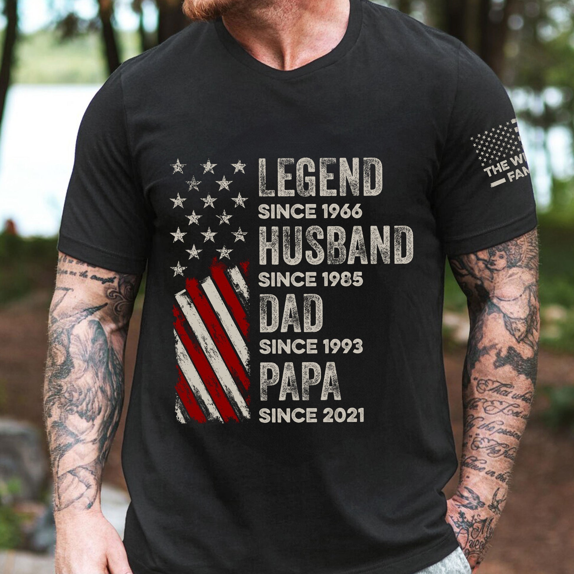 Custom Legend, Husband, Dad And Grandpa Family Name T-shirt | Personalized Dad Shirt For Father's Day