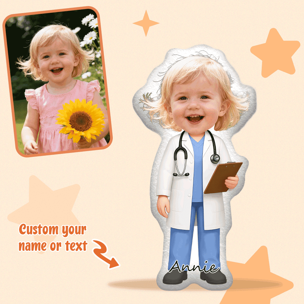 Custom Cartoon Pillow Dolls – Personalized Doll That Looks Like You | Mini Me Pillow With Face & Name For Family For Christmas For Kids