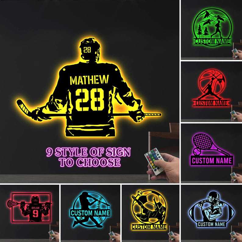 Customized Sports-Themed Acrylic Led Wall Light – A Christmas Gift For Athletes.