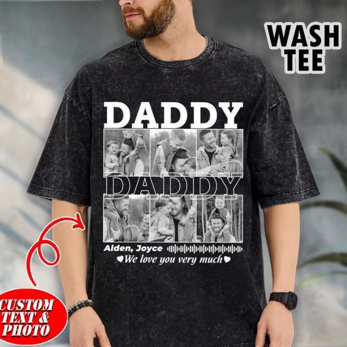 Custom Photo Vintage Dad T-shirt | Best Gift For Father's Day
