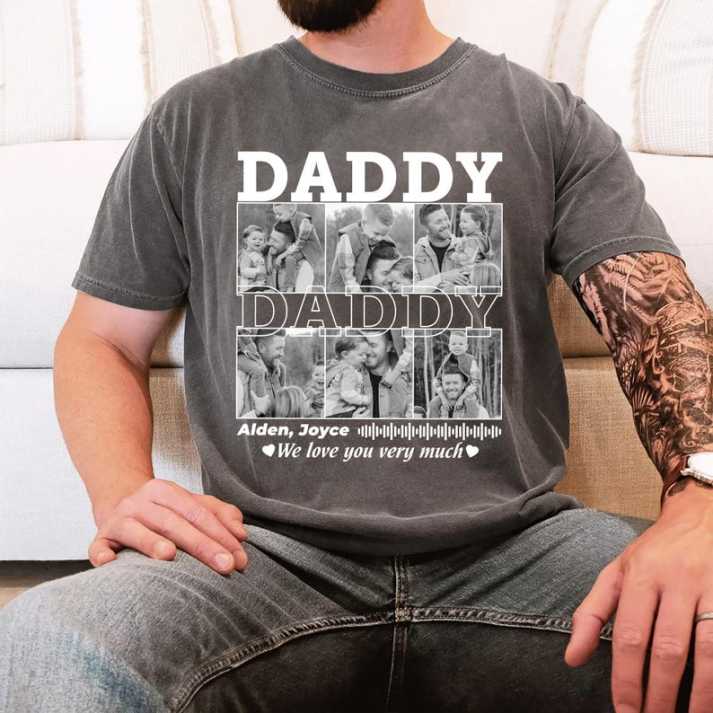 Custom Photo Vintage Dad T-shirt | Best Gift For Father's Day