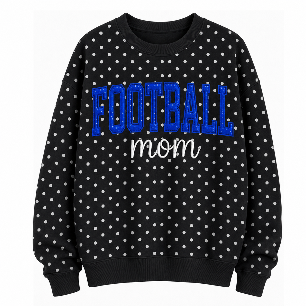 Custom Sports Mom Gameday Polka Dot Sweatshirt – Made for the One Who Cheers Loudest