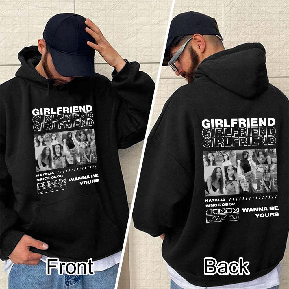 Custom Unique Personalized Vintage Photo Hoodie and T-shirt Gift for Girlfriend & Boyfriend