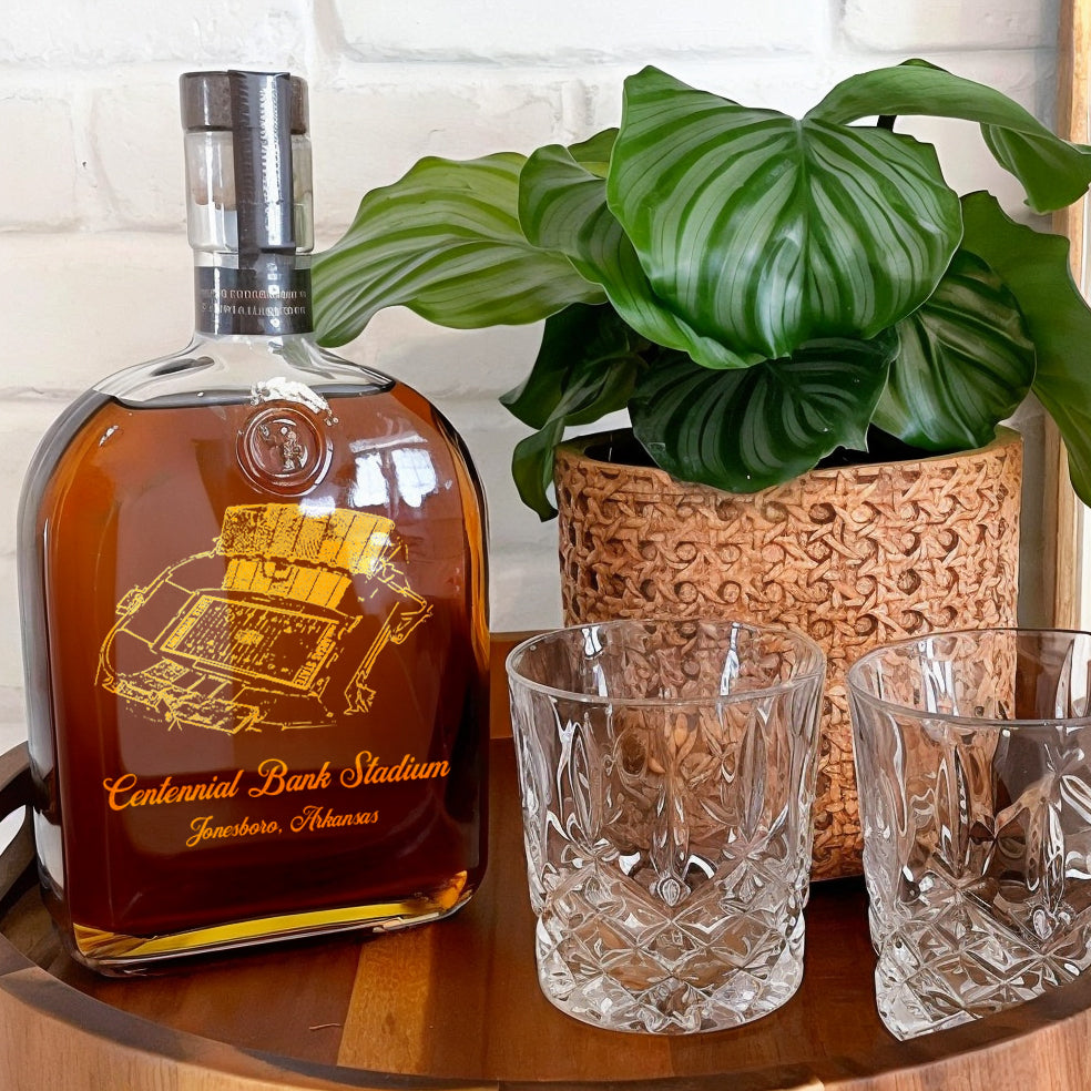 Custom Centennial Bank Stadium Whiskey Bottles-Gifts For Sports Lovers