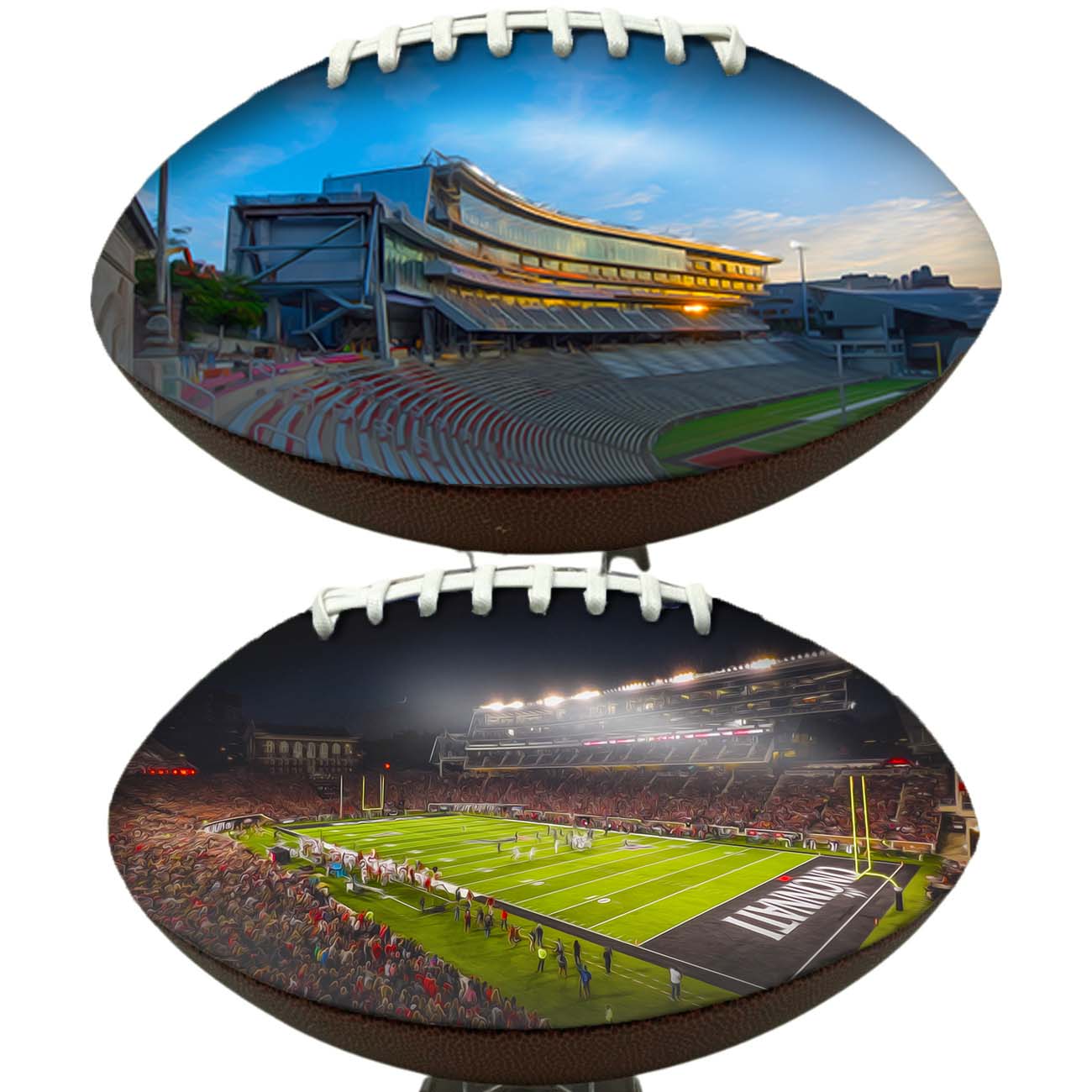 Nippert Stadium Football University Series | Custom Footballs for a College Football Fan
