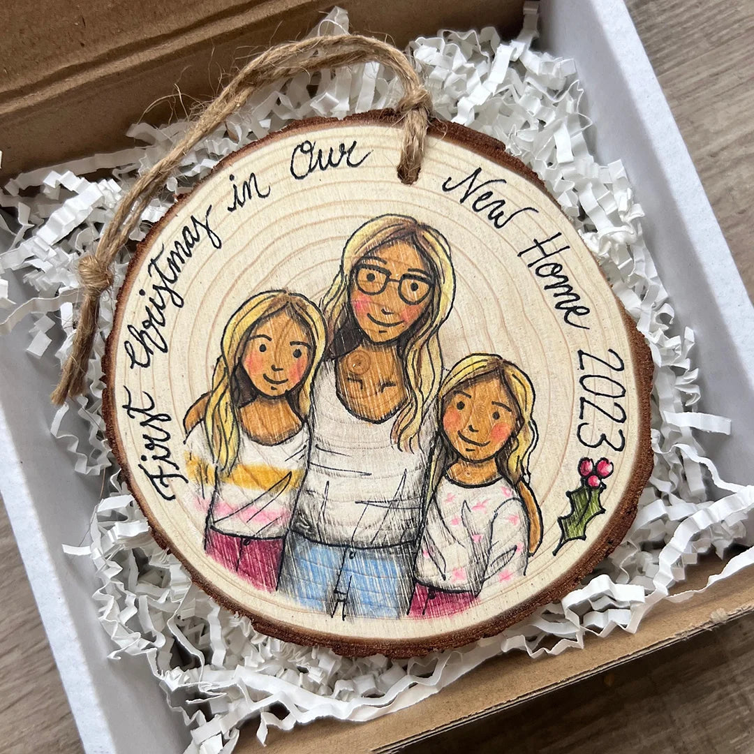 Custom Ornament Family Portrait Christmas Gift