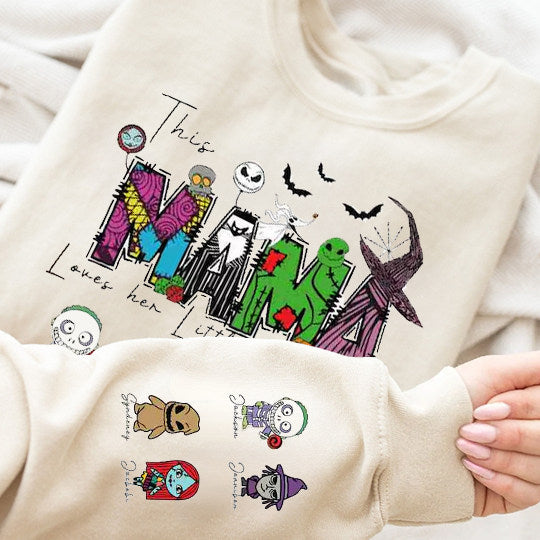 Custom This Mama Loves Her Little Nightmares Halloween Sweatshirt | Halloween Mama Gift