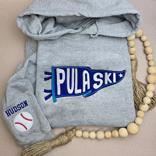 Custom Embroidered Pennant Team Sweatshirt