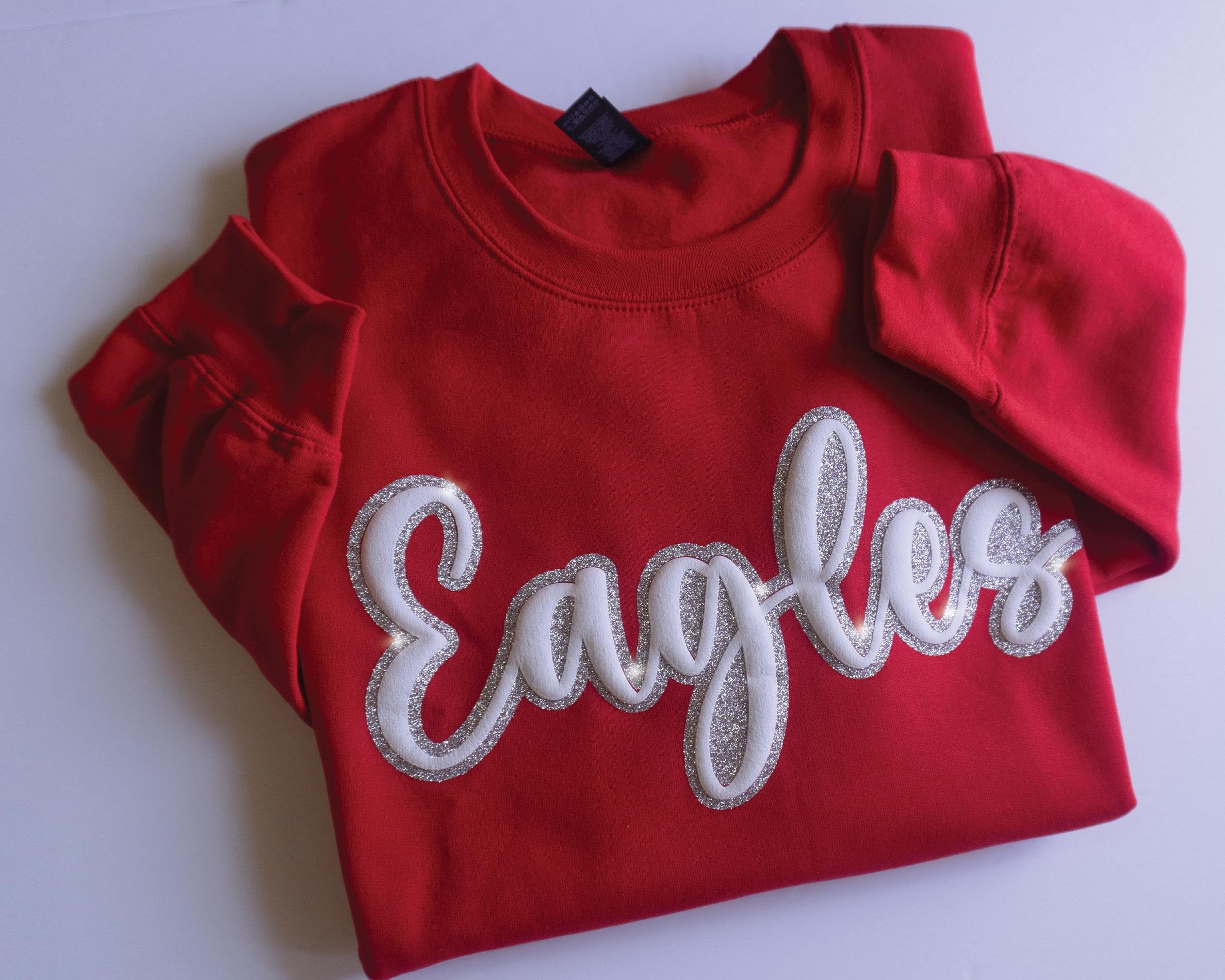 Custom Puff and Glitter Team Name Sweatshirt