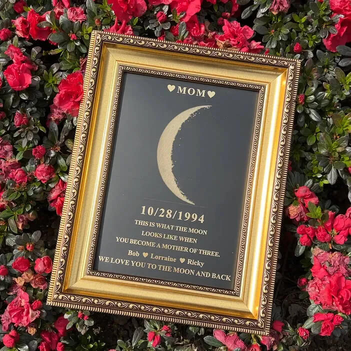 Custom Art Frame/ REAL MOON PHASE - For Best Mom
