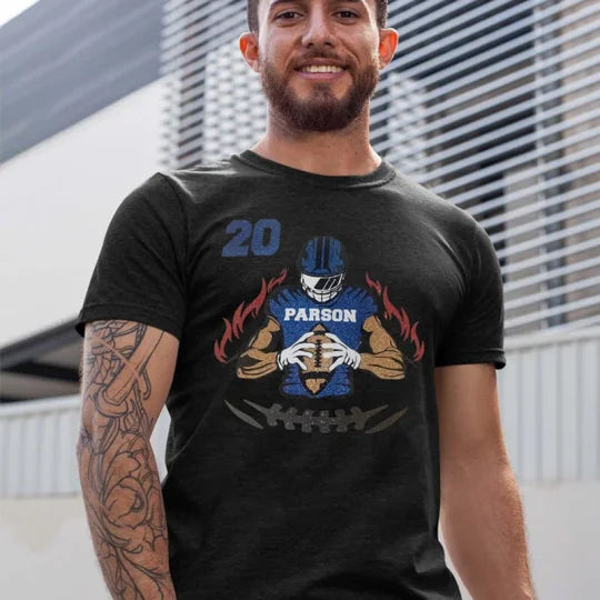 Shine On Game Day - Custom Glitter Football Player Crewneck Hoodie