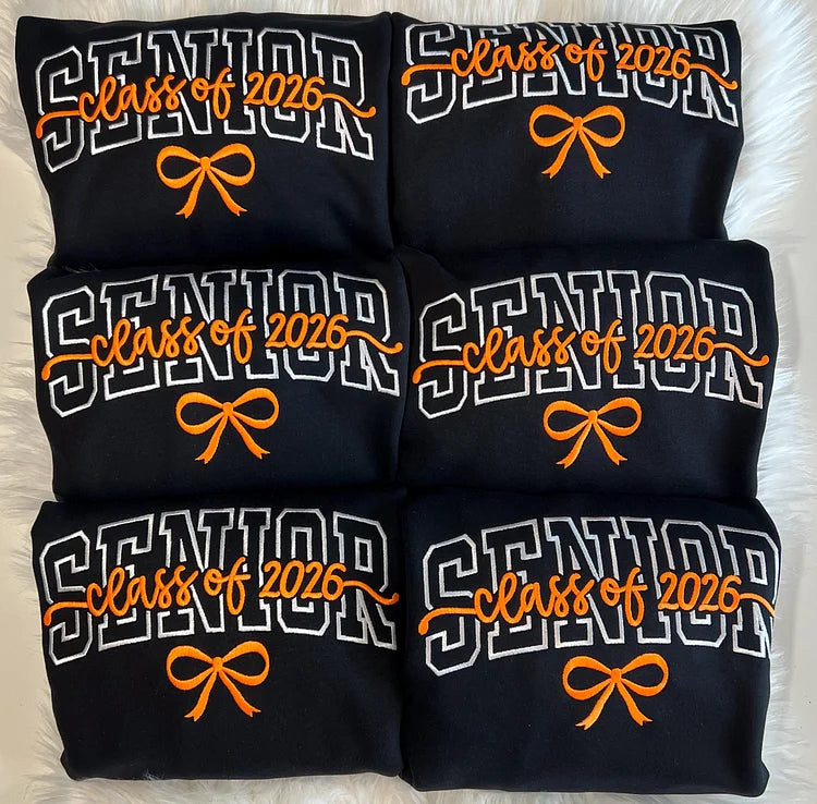 Custom Embroidered Senior bow Sweatshirt