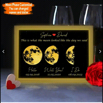 The Moon Look Like This - Personalized Light Photo Frame | Gift for Mom,Family | Mother's Day Gift