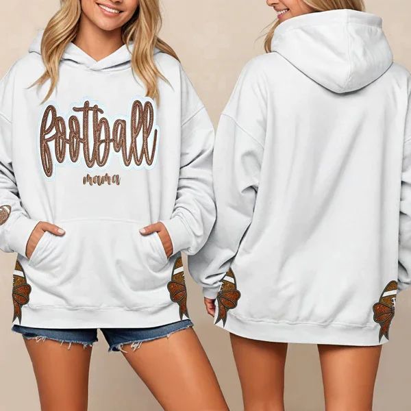 Custom Balls Glitter Embroidered Sweatshirt Mama Shirt with Sporty Bow – Gifts For Sports Lovers