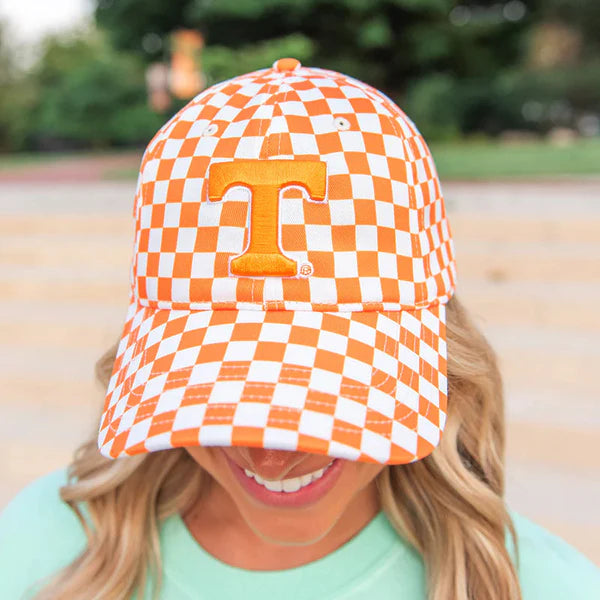 Personalized State Initial Checkerboard Baseball Cap – Custom Letter Game Day Hat