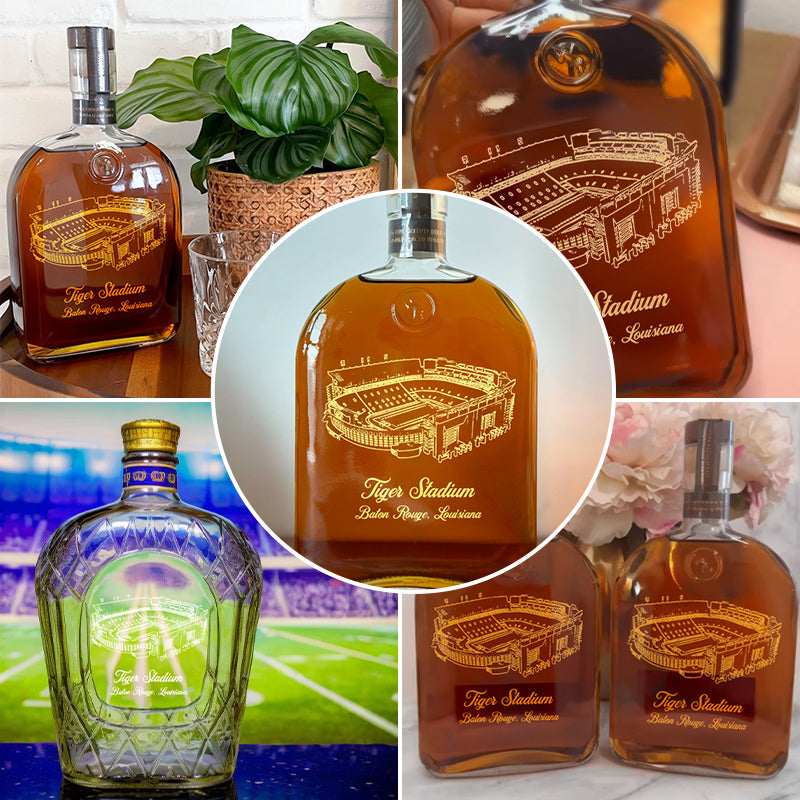 Custom Tiger Stadium Whiskey Bottles-Gifts For Sports Lovers