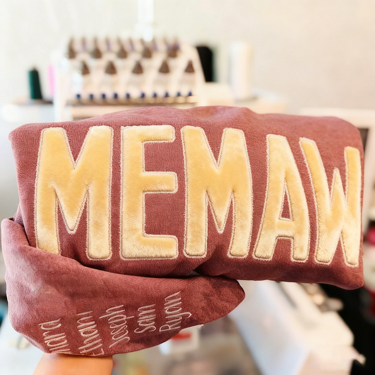 Customizable Embroidered Mama GIGI Name Claus Christmas Holiday Sweatshirt