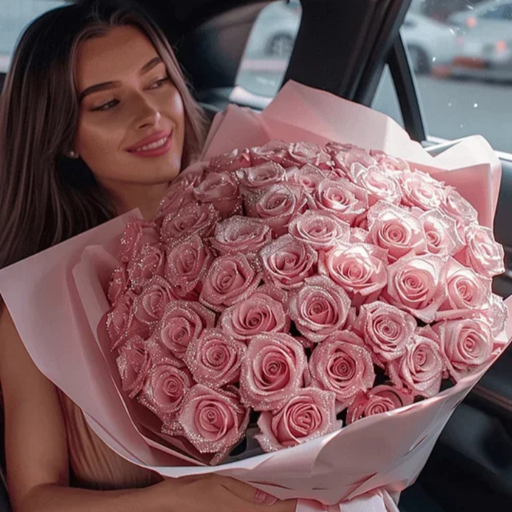 (Ship Immediately, No Waiting!!!)Valentine's Day Glitter Rose Bouquet - Best Gift to Lover | Black Friday Sale