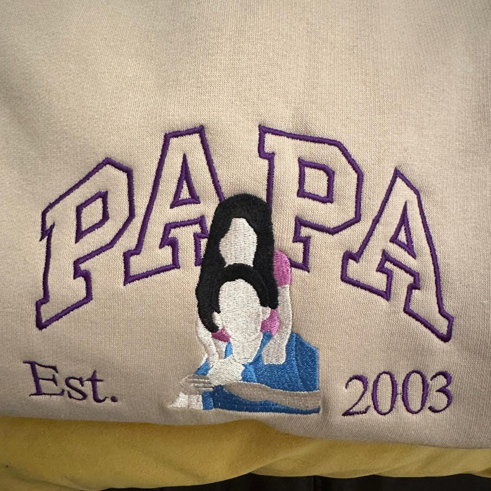 Custom Embroidered Dad Sweatshirt with Photo,Gift for Dad | Father's Day Gift