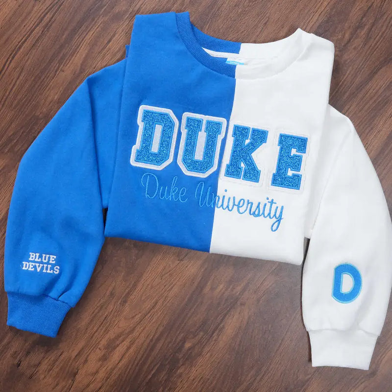 Custom College Team Two Tone Embroidered Sweatshirt