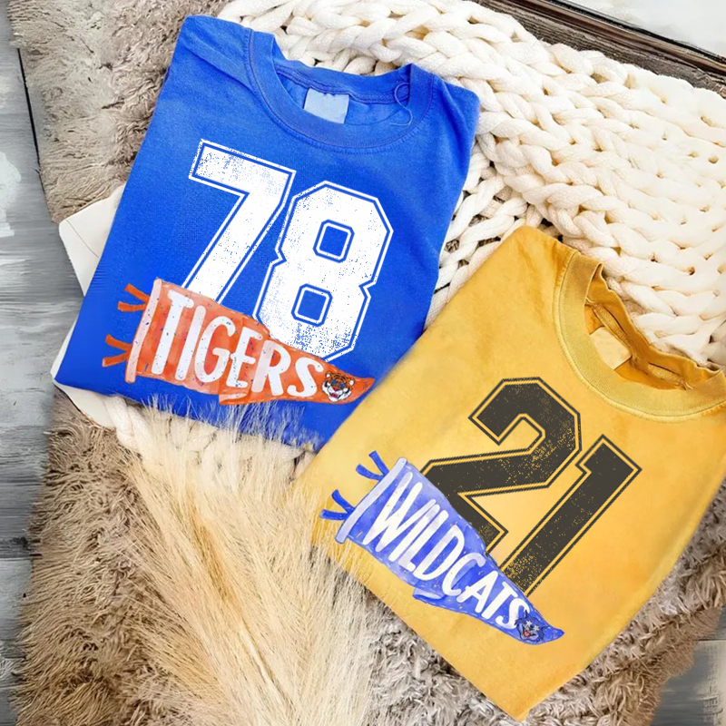 Custom Mascot School Spirit Pennant Clothes | Gifts for Sports Mom