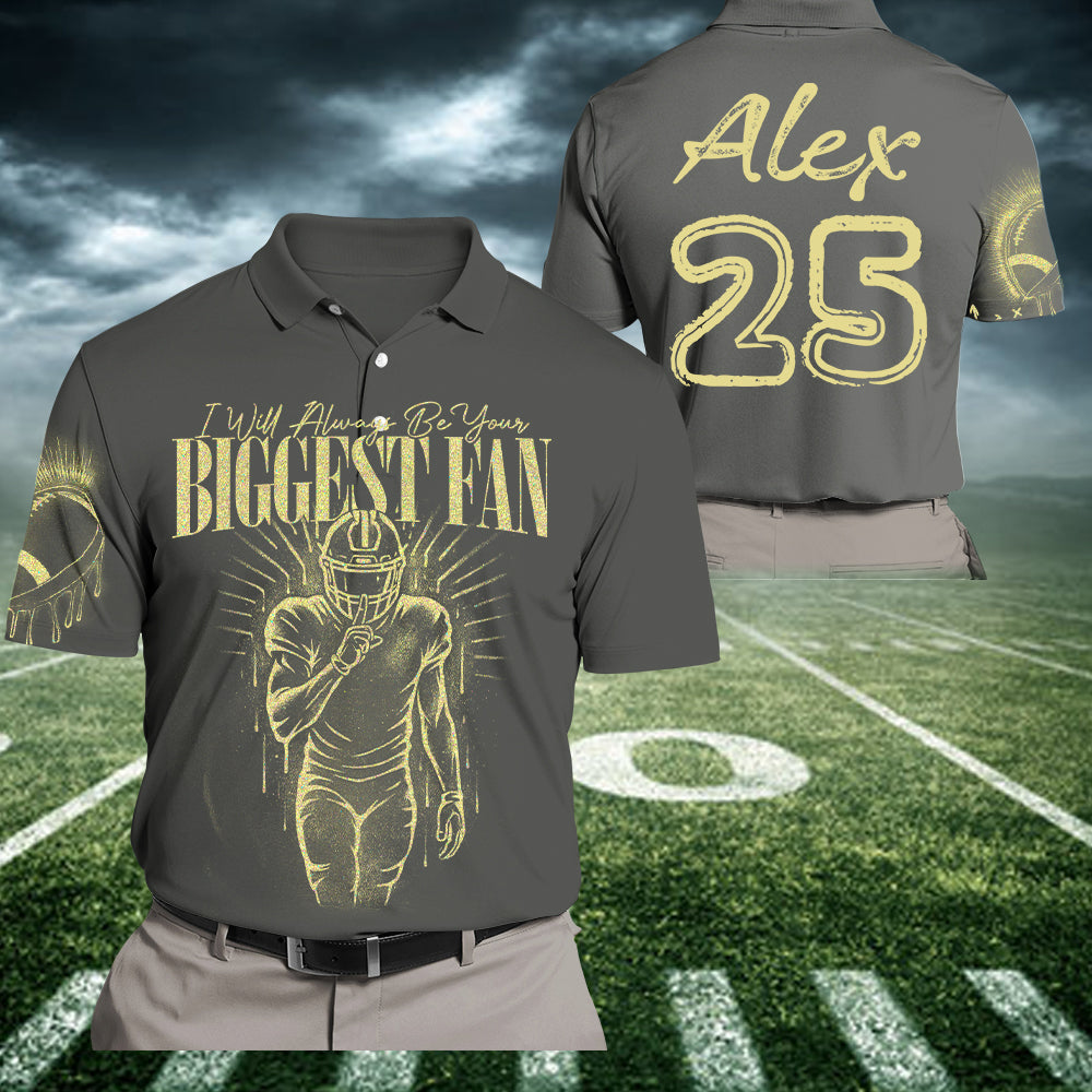 I'll Always Be Your Biggest Fan Personalized Bleach Style Football Shirt For Football Mom Na02 | Gifts for Sports Mom
