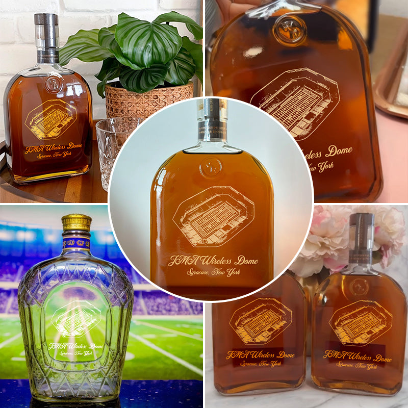 Custom JMA Wireless Dome Stadium Whiskey Bottles-Gifts For Sports Lovers