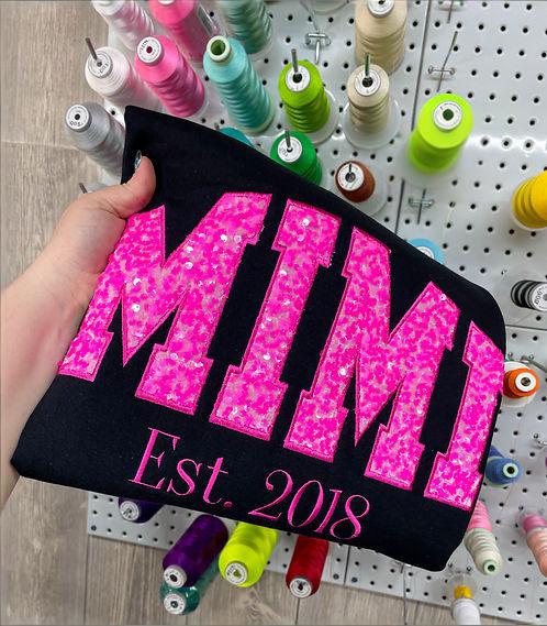 Custom Sequin Embroidered Sweatshirt | Mother's Day Gift