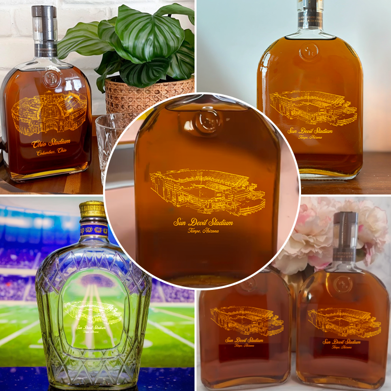 Custom Sun Devil Stadium Whiskey Bottles-Gifts For Sports Lovers