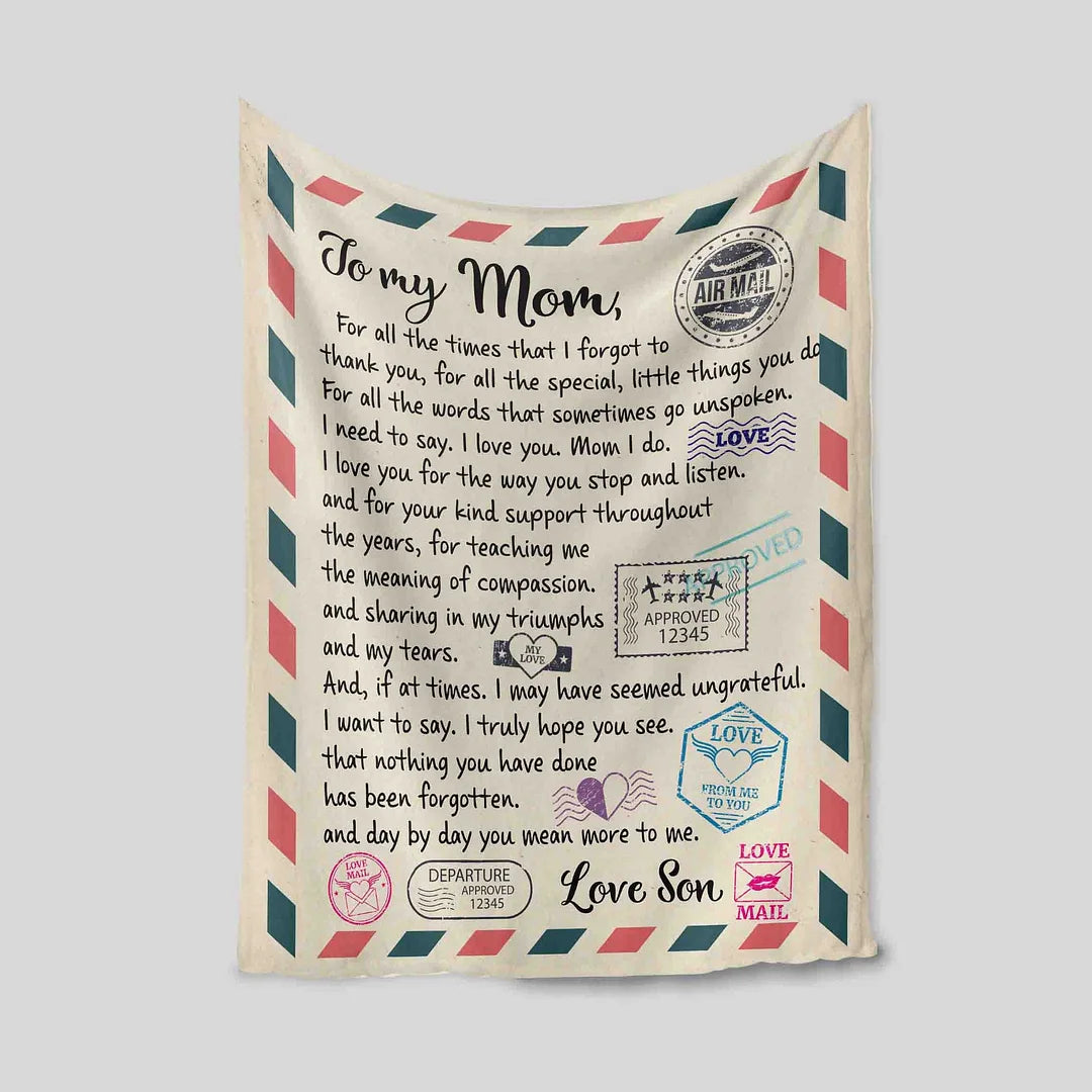 To My Mom Fleece Blankets Gift for Mom | Mother's Day Gift