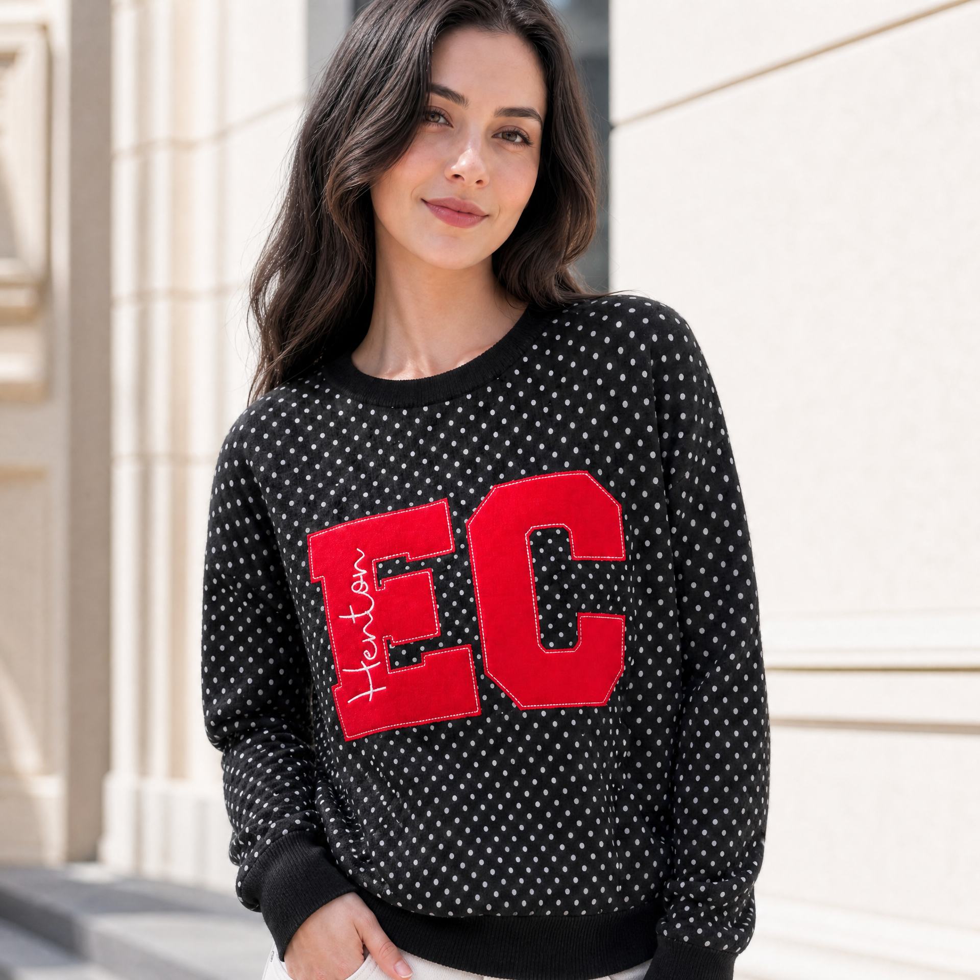 Personalized Raggy School Initials Sweatshirt: Embroidered Name, Varsity Style