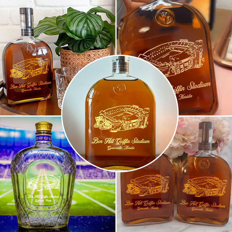 Custom Ben Hill Griffin Stadium Whiskey Bottles-Gifts For Sports Lovers