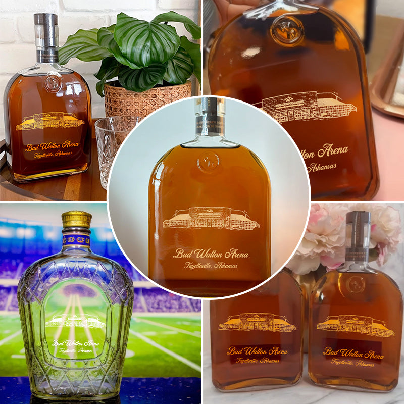 Custom Bud Walton Arena Stadium Whiskey Bottles-Gifts For Sports Lovers