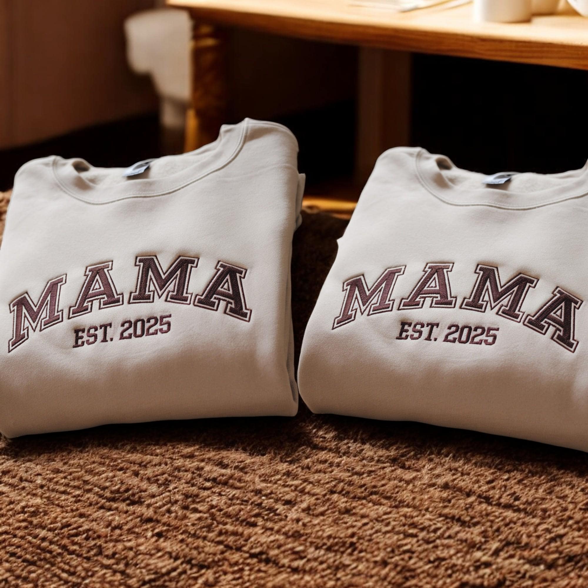 Custom Mama Embroidered Sweatshirt With Date | Mother's Day Gift