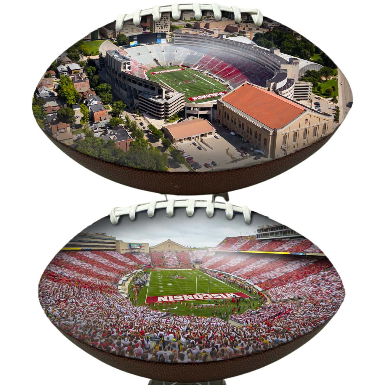 Camp Randall Stadium Football University Series | Custom Footballs for a College Football Fan