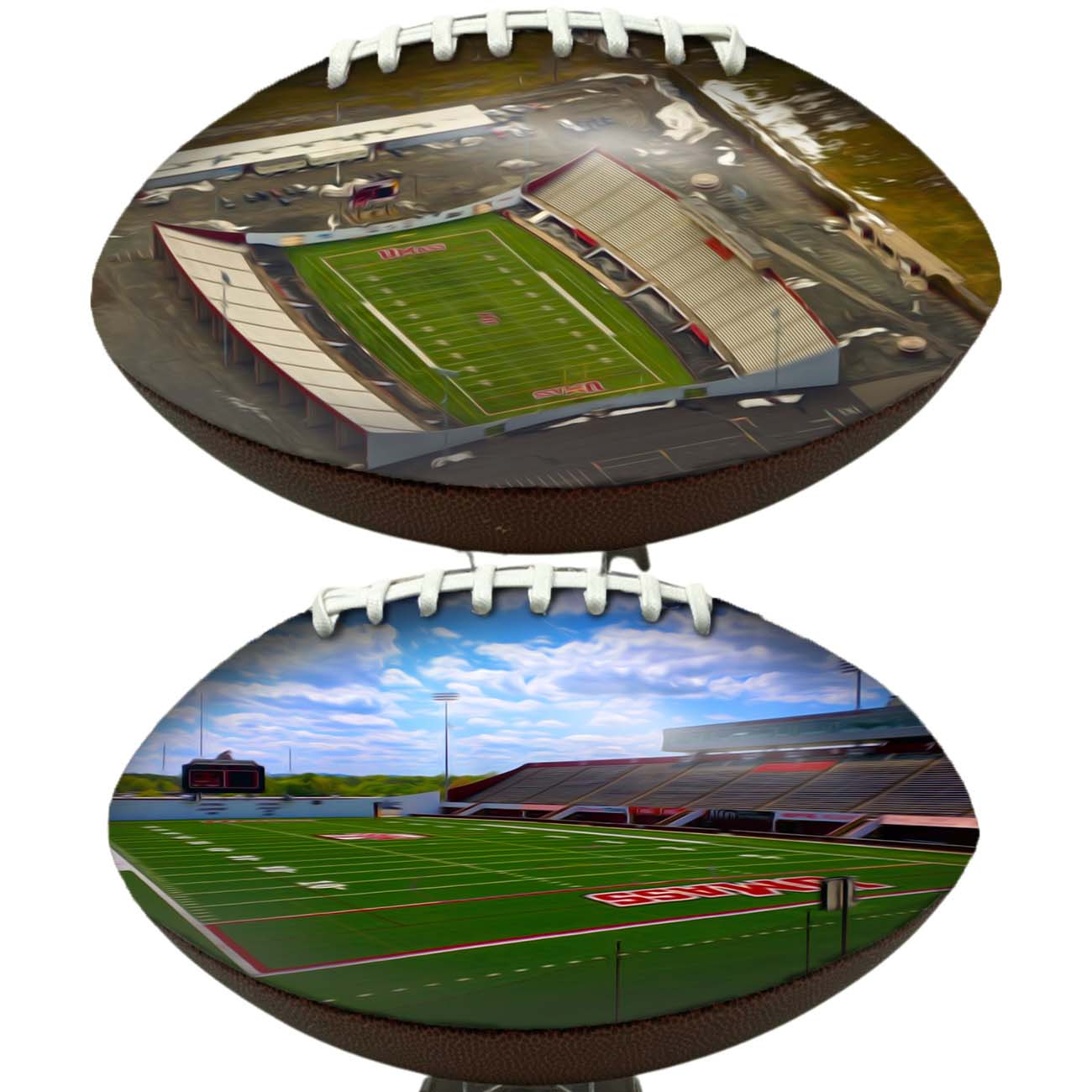 McGuirk alumni stadium Football University Series | Custom Footballs for a College Football Fan