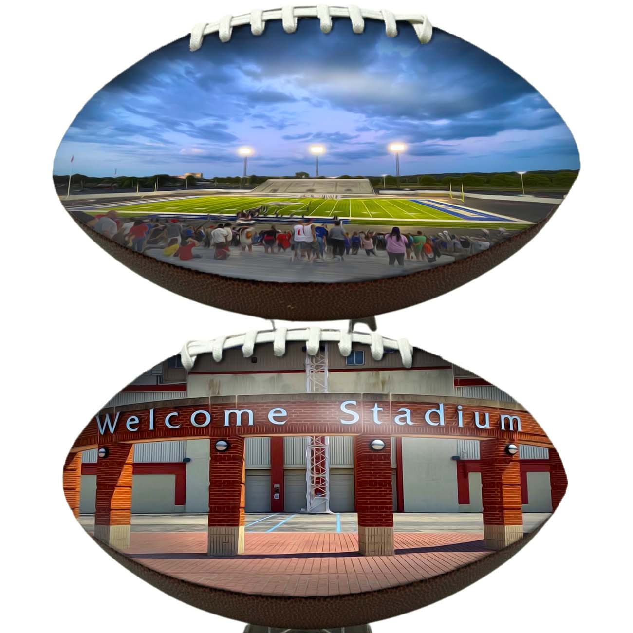 Welcome Stadium Football University Series | Custom Footballs for a College Football Fan