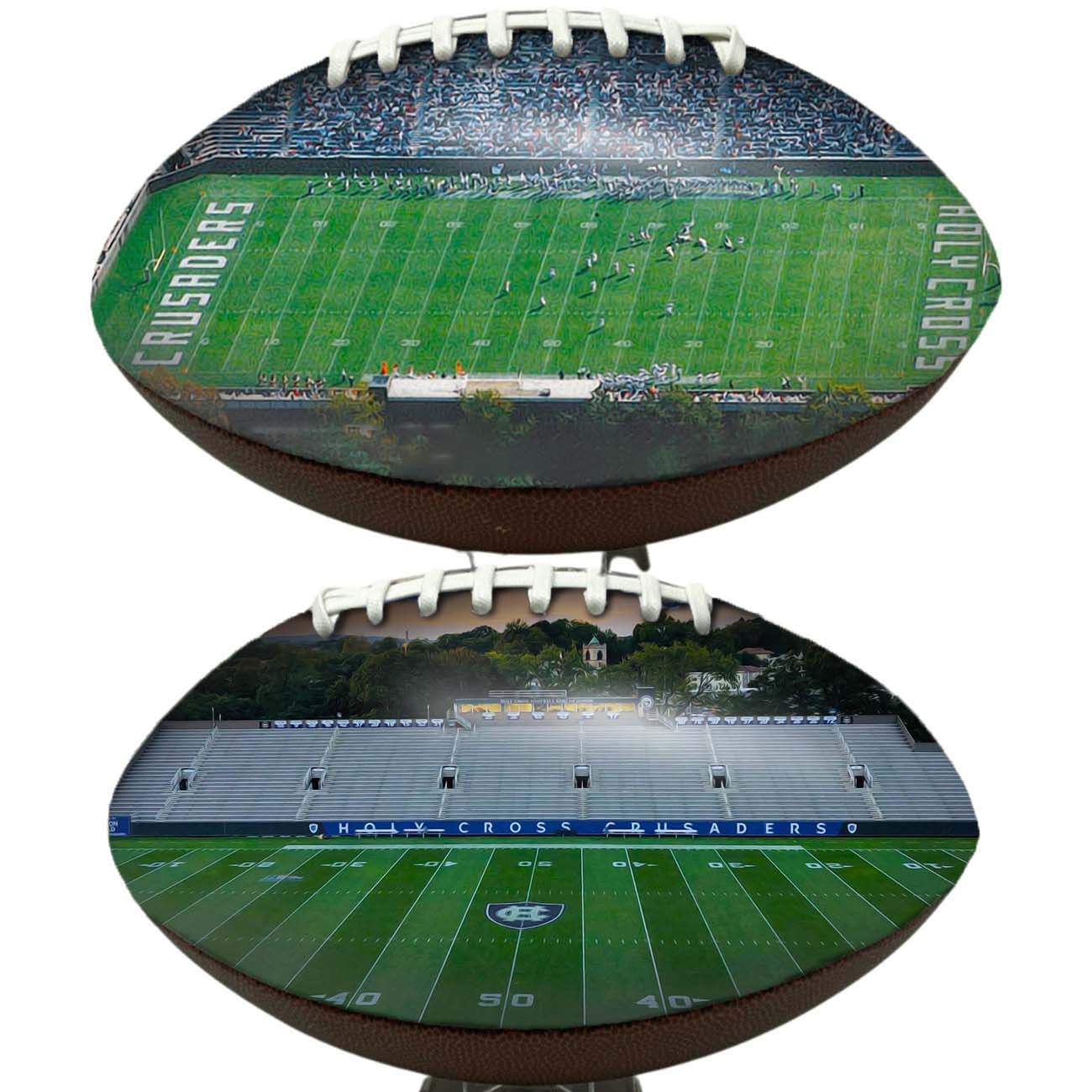 Holy Cross stadium Football University Series | Custom Footballs for a College Football Fan