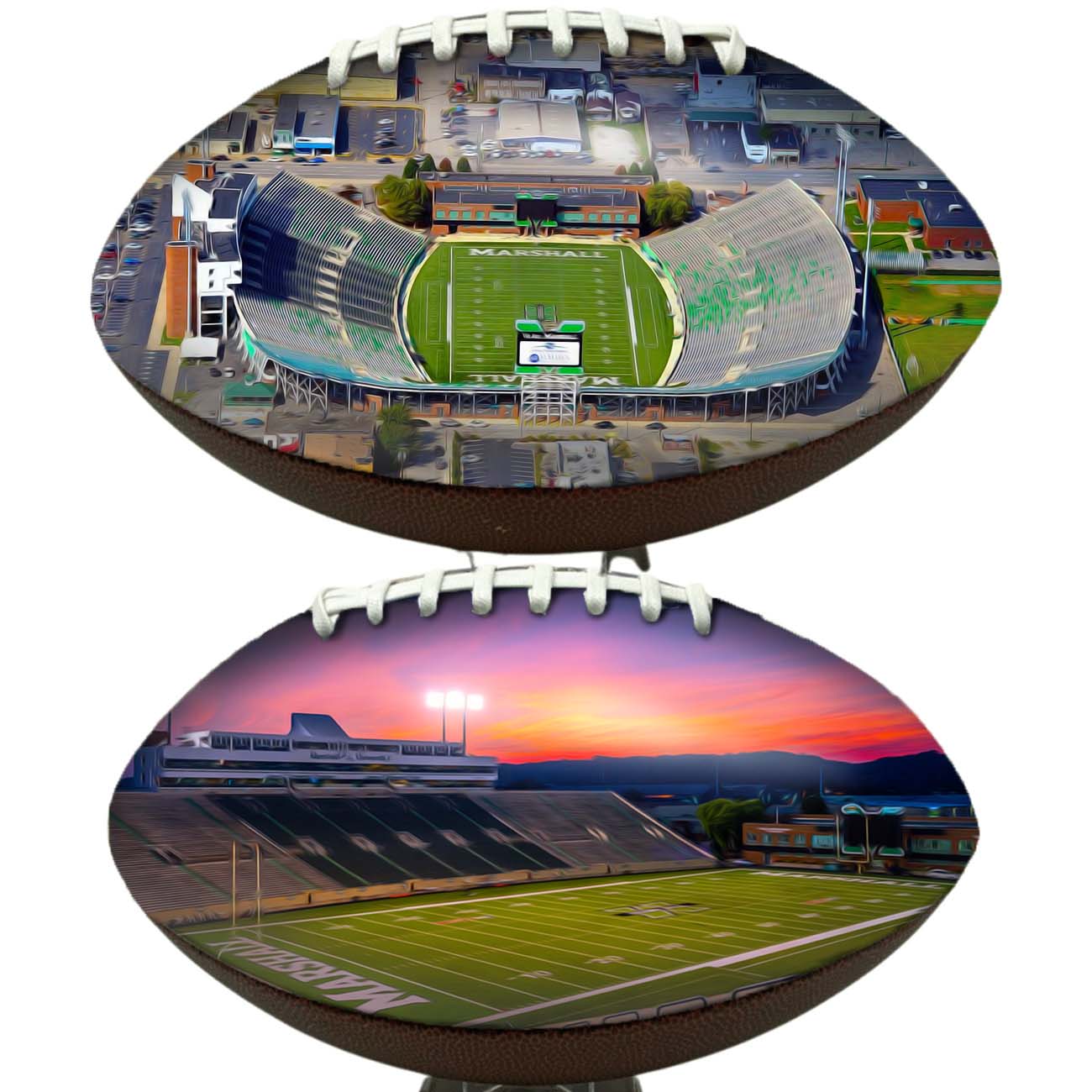 Joan C. Edwards Stadium Football University Series | Custom Footballs for a College Football Fan
